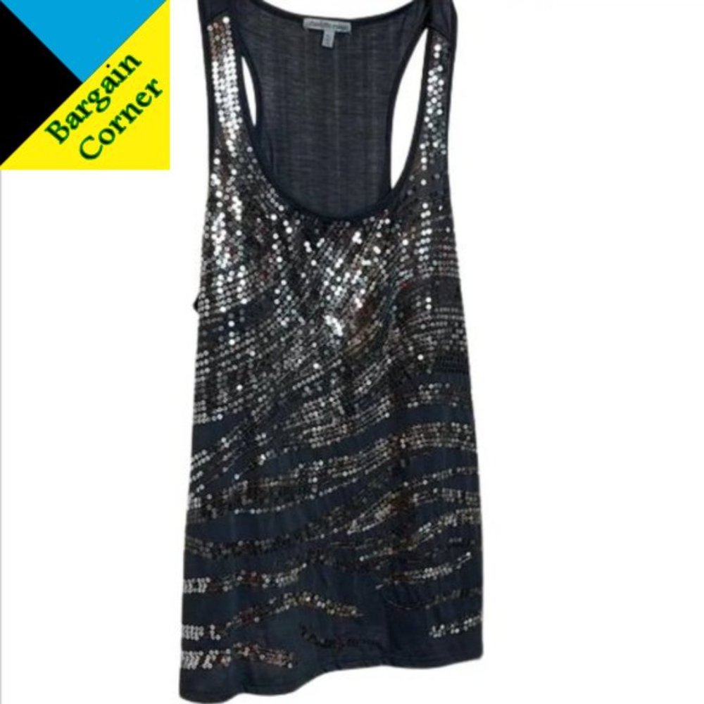 Reduced!  Charlotte Russe Gray & Silver Sequined Tank XL